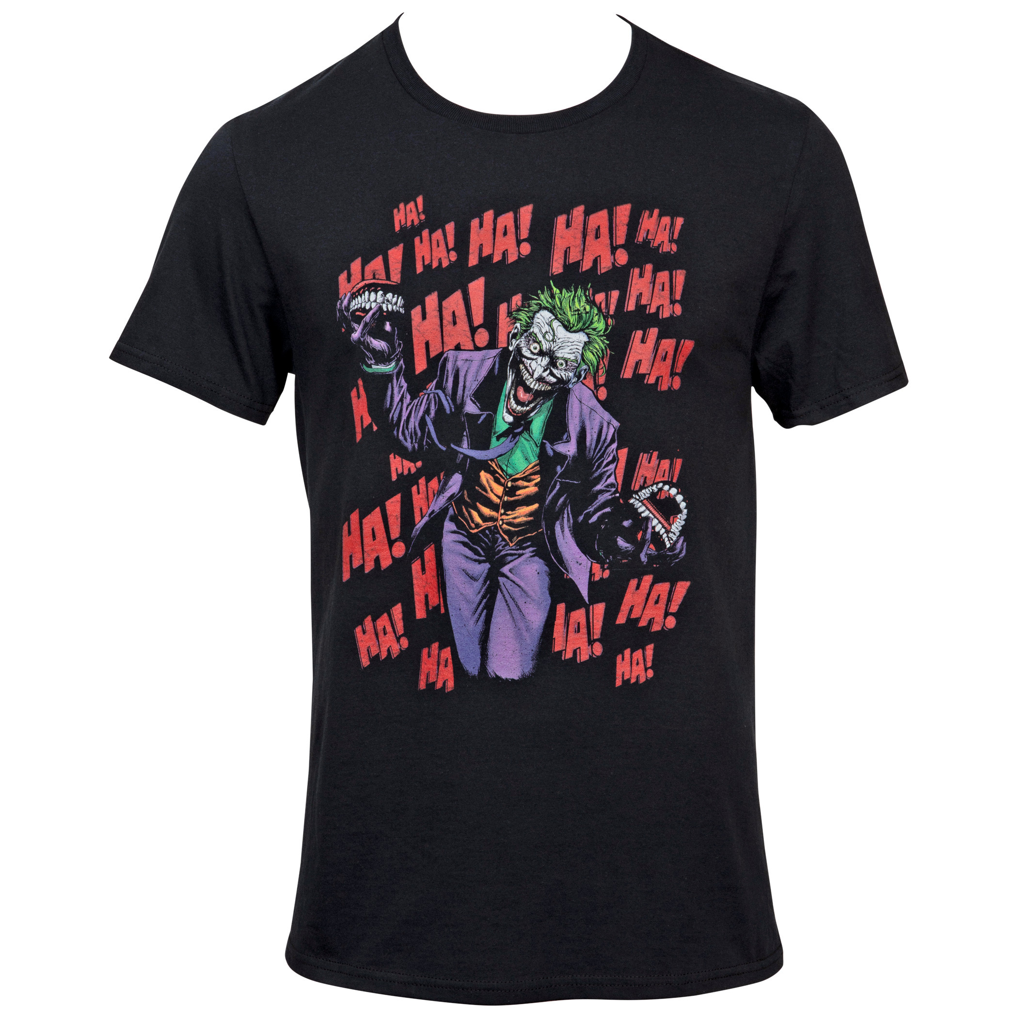 DC Comics Batman Joker Character with HA! HA! HA! All Over T-Shirt